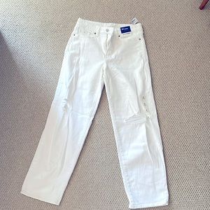 Old Navy OG Loose White Jeans Size 6